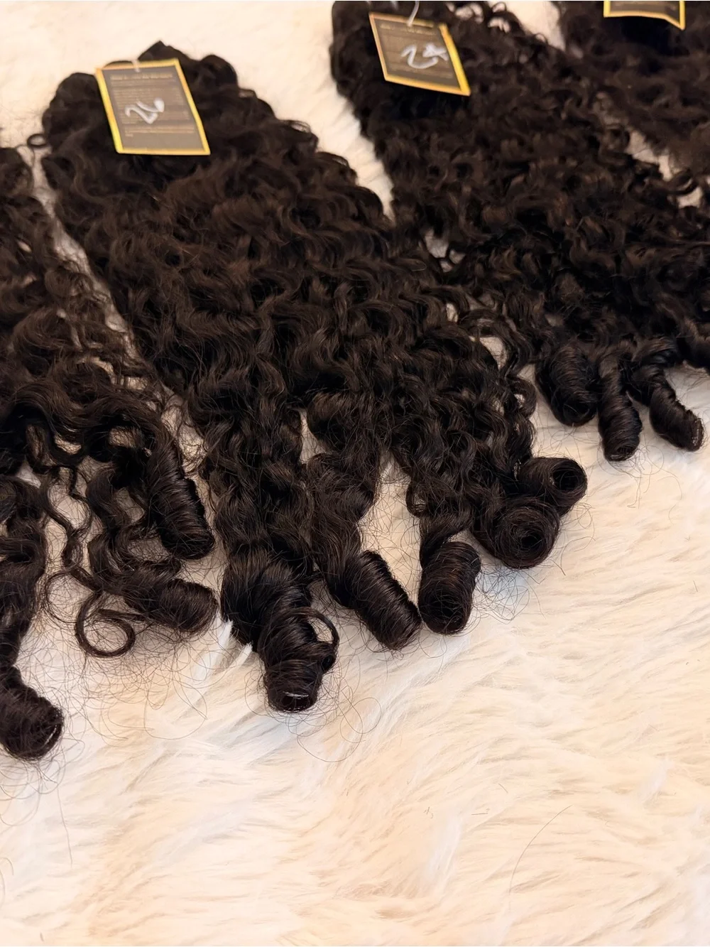 4 Bundles of Wequeen Burmese Curly Human Hair (22, 24, 26, 26) ~$300 value